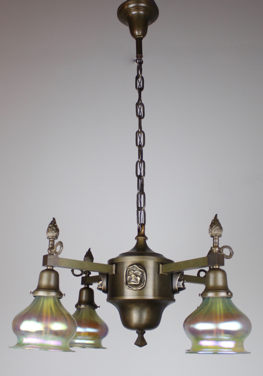 Arts and Crafts Monks Head Fixture Modernism